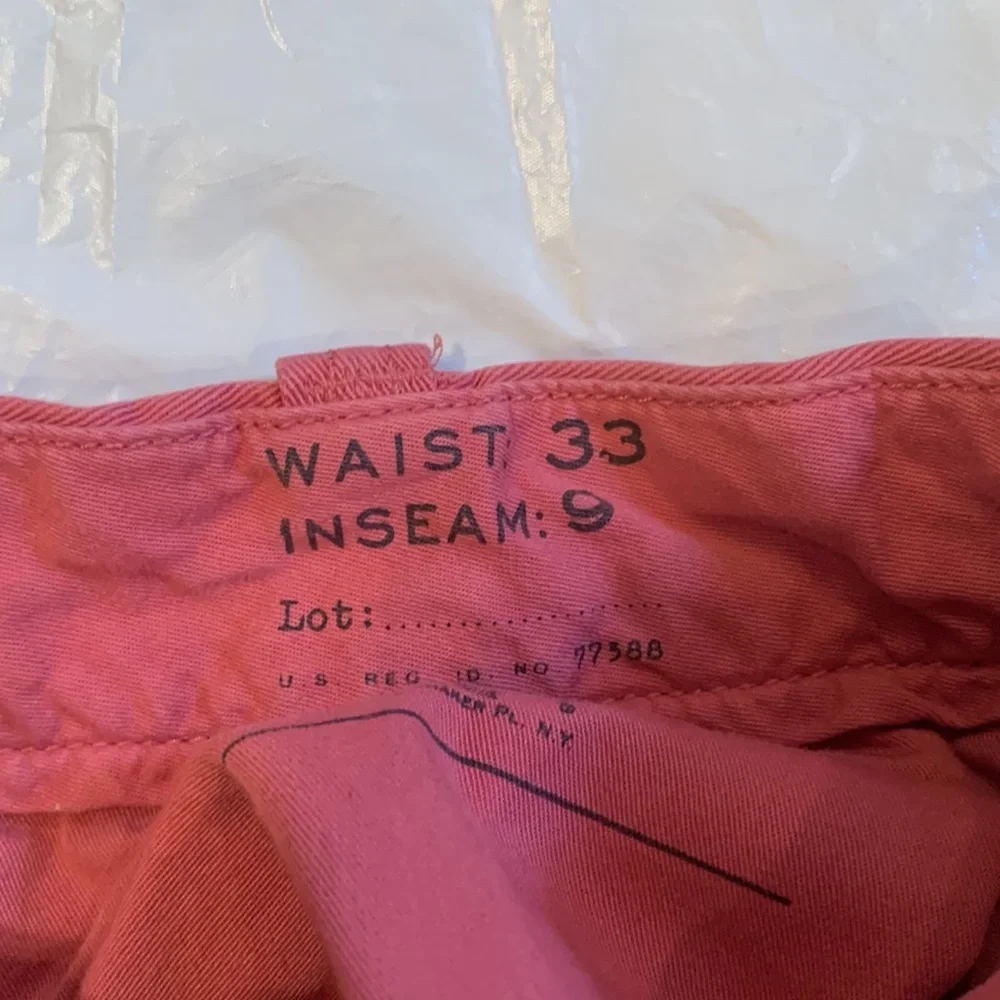 J Crew Stanton Pink Men’s Shorts Size 33x9